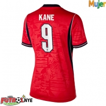Camiseta Inglaterra Harry Kane #9 Visitante Equipación para mujer Mundial 2026 manga corta
